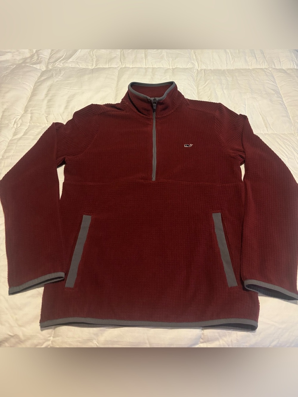 Vineyard Vines Maroon Color Quarter Zip Size XS